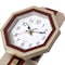 Clockswise Traditional Beige Round Wood- Looking Pendulum Plastic Wall Clock QI004509.PC - alternate 8